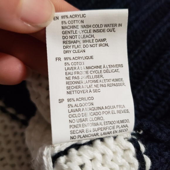 Cold Shoulder, Open Back Striped Sweater, size L - Picture 6 of 6